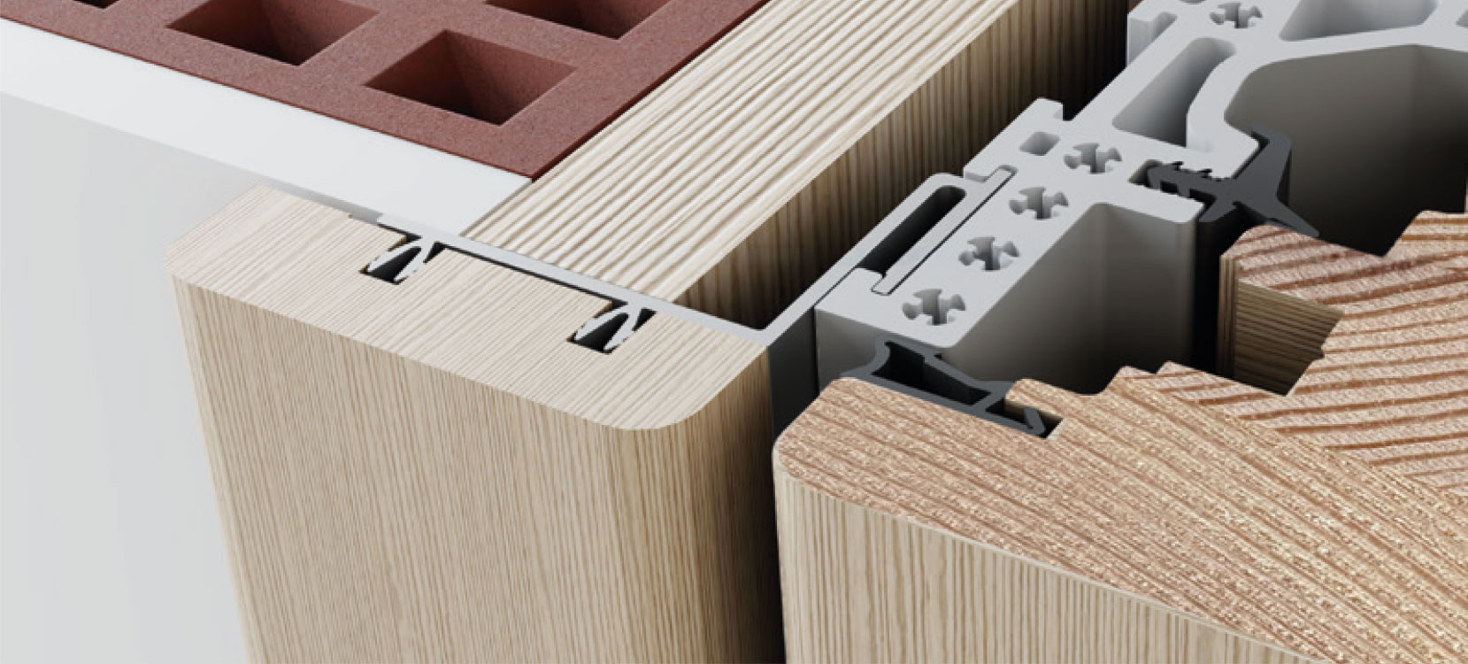 Profilo per mostrine interne in legno – sistema Ekotech